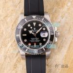 Replica Rolex Submariner Black Diamond Dial Rubber Strap Watch 40MM